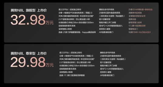 全系标配易三方、云辇-A,大六座